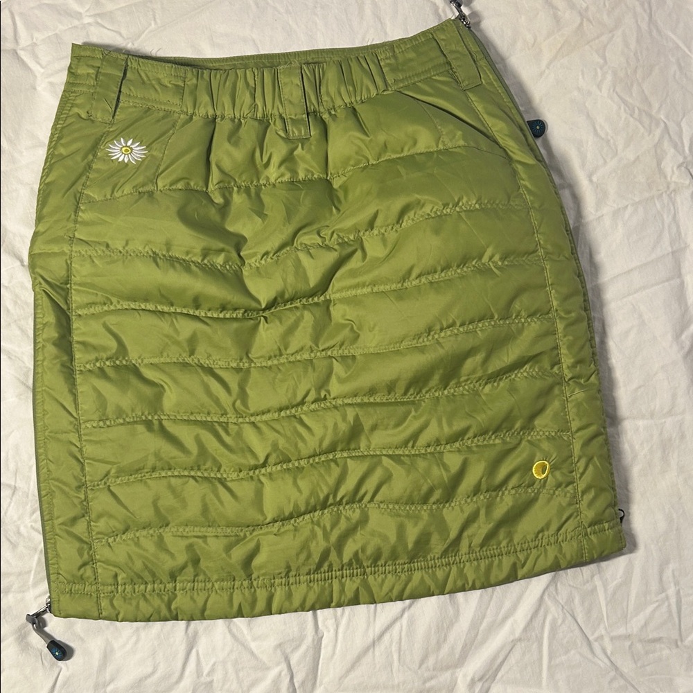Women’s XS Skhoop of Scandinavia Duck down filled green snow skirt - Picture 5 of 12